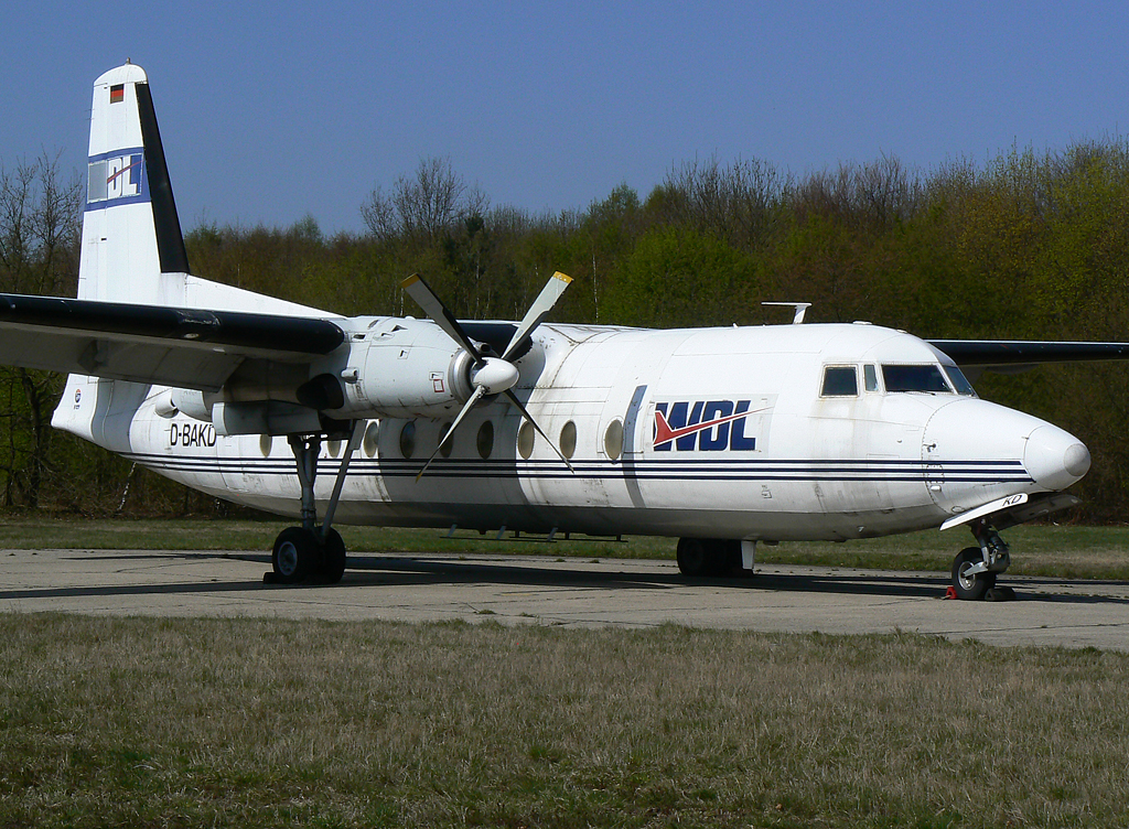 Fokker 27 , WDL Aviation , D-BAKD , aufgenommen beim Aviation Day 2010 in CGN am 18.04.2010