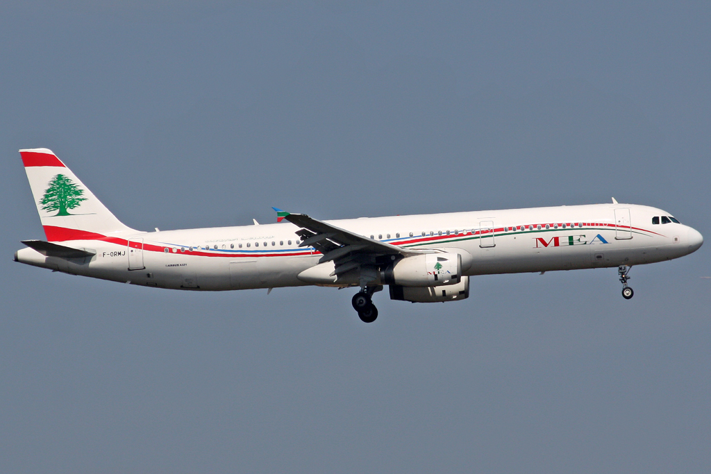 Middle East Airlines (MEA) Airbus A321-231 in Frankfurt am 25,04,10