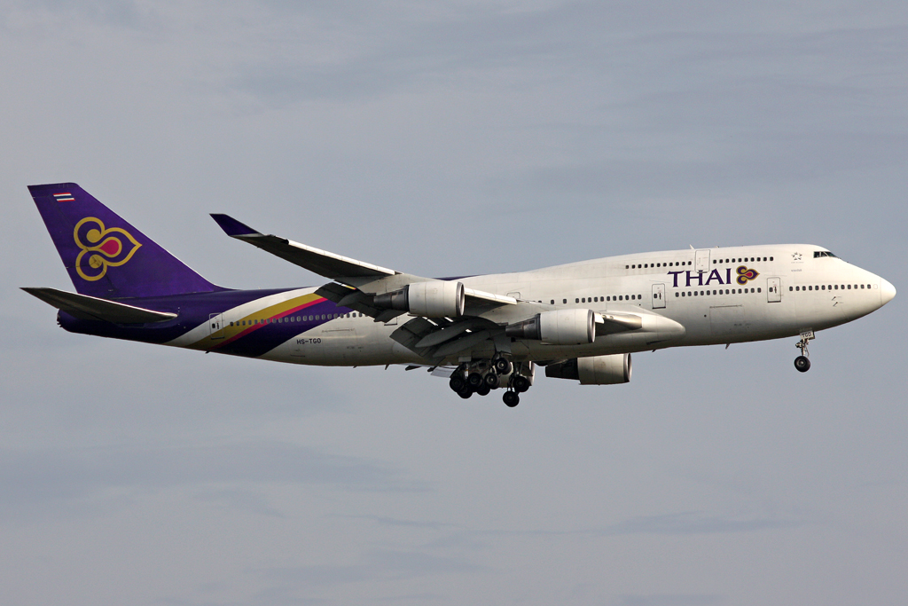 Thai Airways Boeing 747-4D7 in Frankfurt am 25,04,10