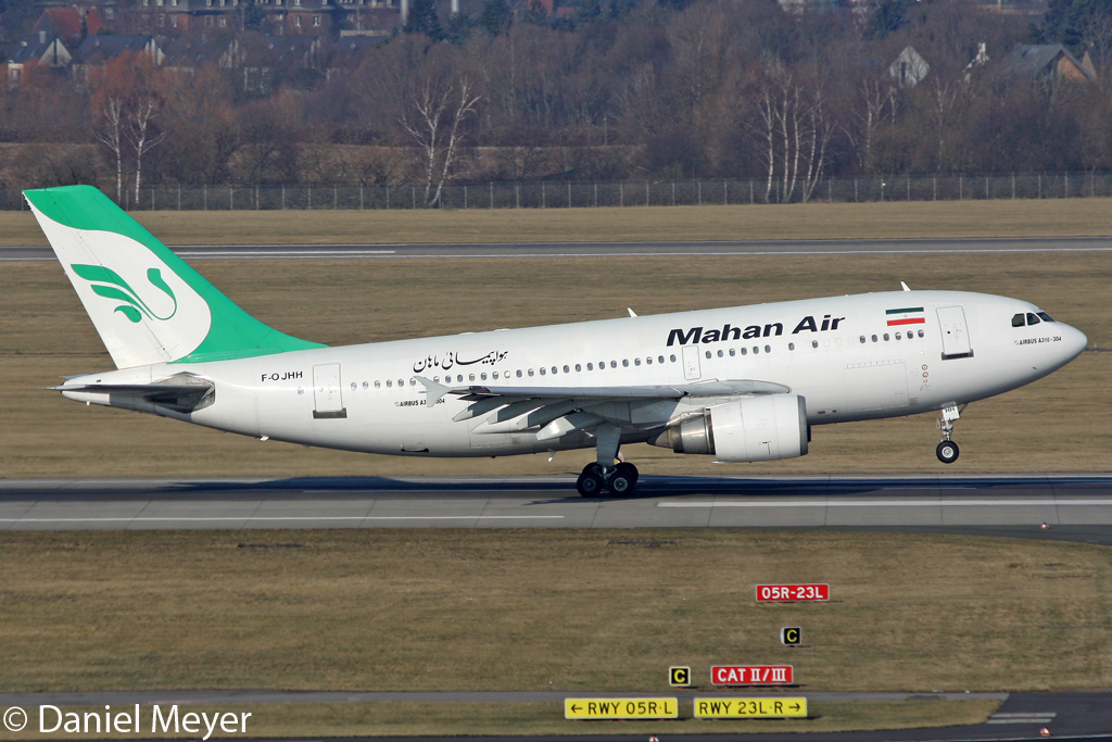 Mahan Air Airbus A310-304(ET) F-OJHH in DUS am 11.02.2012