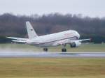 A 319-100 Rossiya, A319-112, VQ-BAQ beim Start am Hamburger Flughafen. Aufgenommen am 13.12.09.