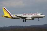 A 319-100 Germanwings A319 im Anflug in K�ln auf Bahn 14L am 28.03.08