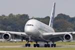 A 380-800 Airbus Industrie Airbus A380-841 c/n 0001 in Hamburg Finkenwerder am 04,09,09