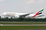 Emirates SkyCargo Boeing 777-F1H A6-EFD in DUS am 24,05,10