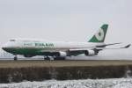 B 747-400 Eva Air B747 in Amsterdam am 14.02.10