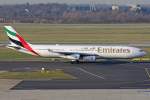 Emirates Airbus A340-313X A6-ERP in DUS am 17.01.2012