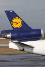 D�sseldorf - DUS Lufthansa Cargo McDonnell Douglas MD-11F D-ALCN in D�sseldorf am 22,02,10