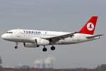 D�sseldorf - DUS Turkish Airlines Airbus A319-132 TC-JLO in D�sseldorf am 22,02,10