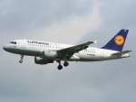 Lufthansa Italia A319 in Brssel am 11.06.09