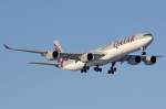 Qatar Airways Airbus A340-642 in London Heathrow am 09,01,10