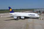 Lufthansa Airbus A380-841 D-AIMA in Dsseldorf am 03,06,10 