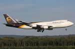 B 747-400/105758/united-parcel-service-ups-boeing-747-44afscd United Parcel Service (UPS) Boeing 747-44AF(SCD) N574UP in Kln am 03,10,10