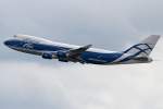 B 747-400/149369/eine-boeing-b-747-400-der-air Eine Boeing B 747-400 der Air Bridge Cargo aufgenommen in Frankfurt am 10.07.2011. Reg: VP-BIG