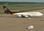 B 747-400/74560/united-parcel-service-ups-boeing-747-44afscd United Parcel Service (UPS) Boeing 747-44AF(SCD) N575UP in CGN am 03.06.2010