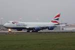 B 747-800/167858/british-airways-world-cargo-boeing-747-87ufscd British Airways World Cargo Boeing 747-87UF(SCD) G-GSSD bei der Erstlandung in Kln am 17.11.2011