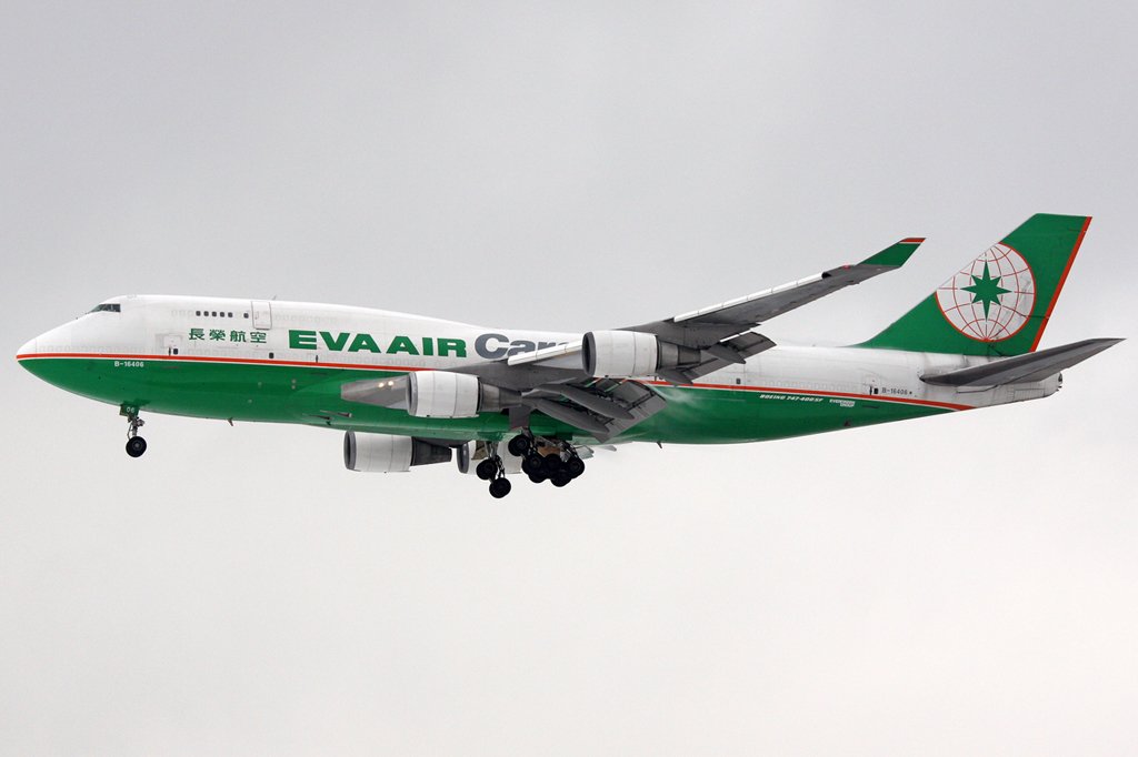 Eva Air Cargo Boeing 747-45E(BCF) B-16406 in Frankfurt , am 03,01,10