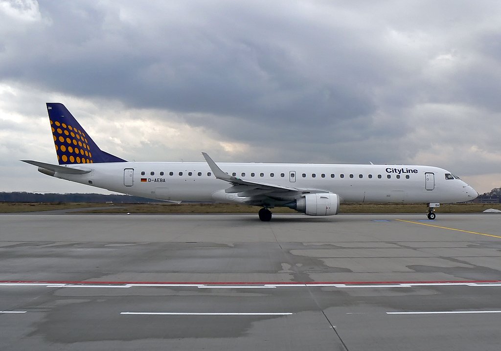 LH Cityline Embraer 195 D-AEBA in Kln/Bonn am 20.02.2010