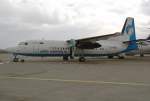 Aero Mongolia Fokker F-27 weilt derzeit ohne Triebwerke in CGN , aufgenommen am 20.02.2010