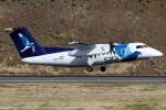 SATA De Havilland Canada DHC-8-202 nach dem Start in Funchal auf dem Weg nach Porto Santo am 23.07.10