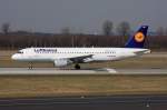 A320 der Lufthansa D-AIQC in Dsseldorf am 08.03.2011.