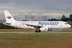 Spanair, A320-200, EC-IVG, in Frankfurt am 07,06,09