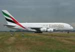 Emirates A380-800 in London Heathrow am 21.07.09 