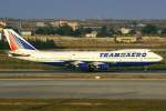 Eine Boeing 747-200 der Transaero aufgenommen in Antalya am 12.06.2007. Reg: VP-BQC.