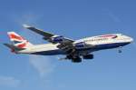 British Airways Boeing 747-436 in London Heathrow am 09,01,10