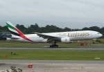 Emirates Boeing 777-200 in Manchester am 29.07.09