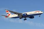 British Airways Boeing 777-236(ER)in London Heathrow am 09,01,10